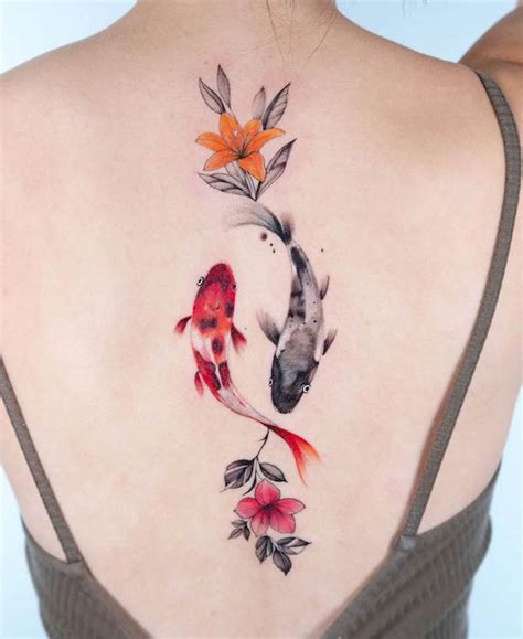 back koi fish tattoo